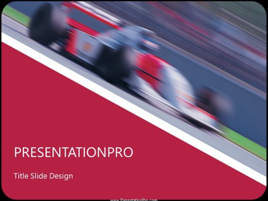 Speed Racer PowerPoint Template title slide design