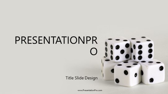 Stacked Dice Widescreen PowerPoint Template title slide design