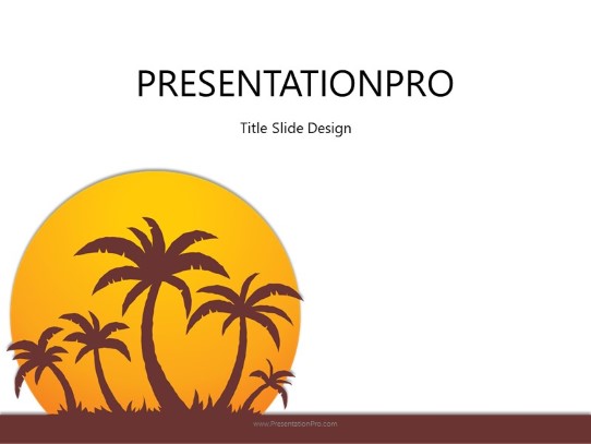 Summer Sunset PowerPoint Template title slide design