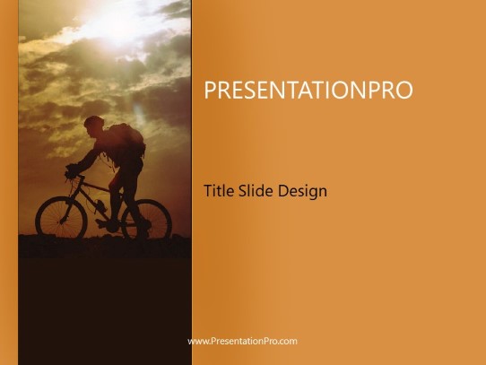 Sunset Ride PowerPoint Template title slide design