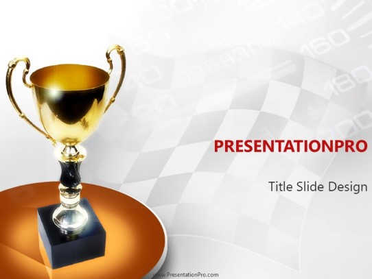 Trophy PowerPoint Template title slide design