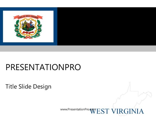 west virginia PowerPoint Template title slide design