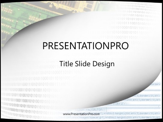 Binary PowerPoint Template title slide design