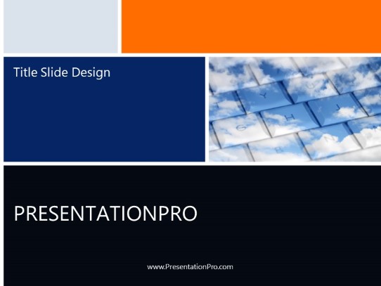 Cloud Computing Keys PowerPoint Template title slide design
