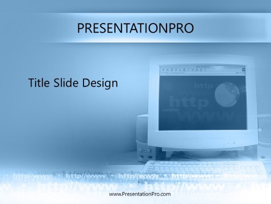 Computer PowerPoint Template title slide design