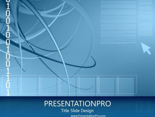 Computer Illustration PowerPoint Template title slide design