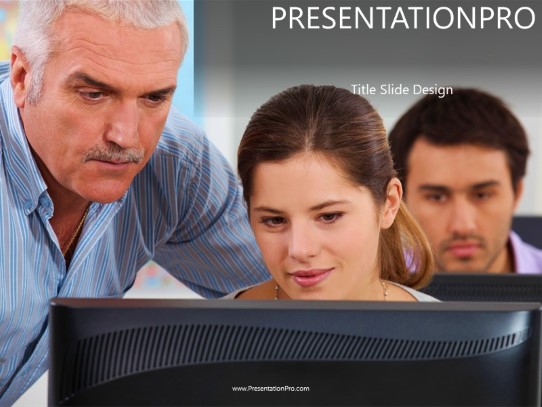 Computer Instruction PowerPoint Template title slide design