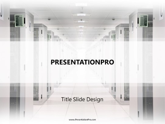 Data Center PowerPoint Template title slide design