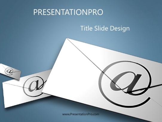 Email It Teal PowerPoint Template title slide design