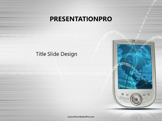 Global Binary Pda PowerPoint Template title slide design