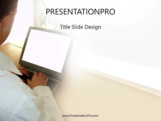 Home Office PowerPoint Template title slide design