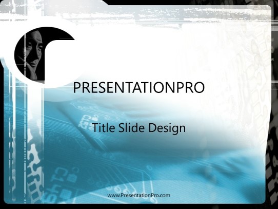 Imacblu PowerPoint Template title slide design