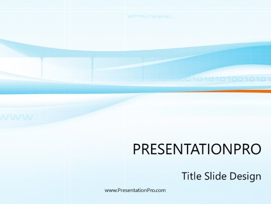 Internet Abstract PowerPoint Template title slide design
