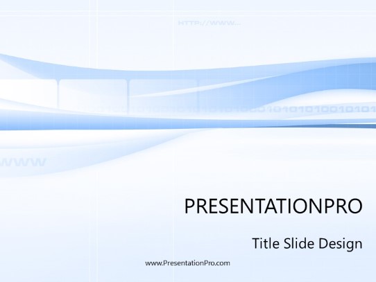 Internet Abstract Blue PowerPoint Template title slide design