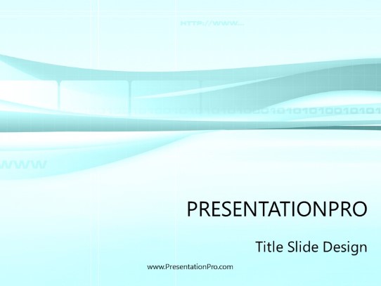 Internet Abstract Teal PowerPoint Template title slide design