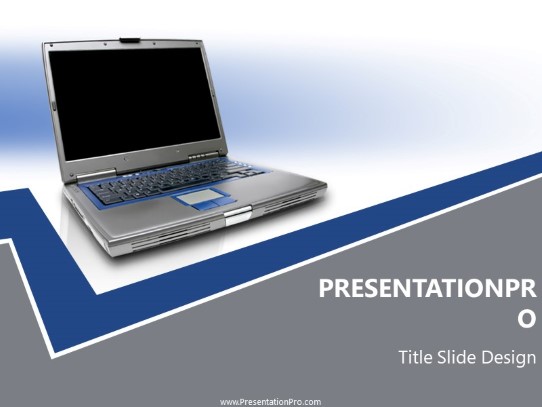 Laptop Notebook PowerPoint Template title slide design