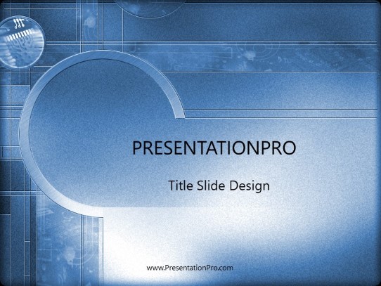 Line Pulse Blue PowerPoint Template title slide design