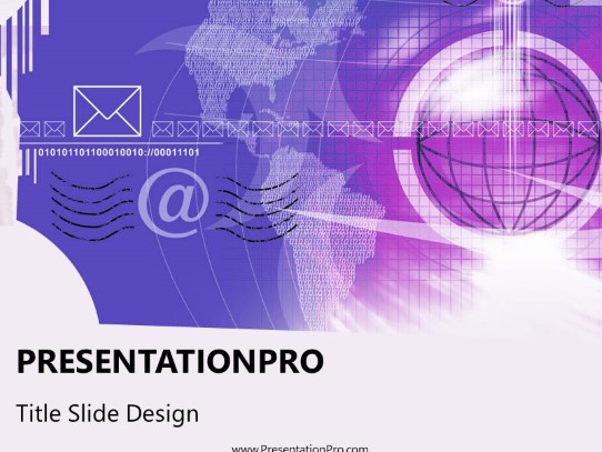Online11 Purple PowerPoint Template title slide design