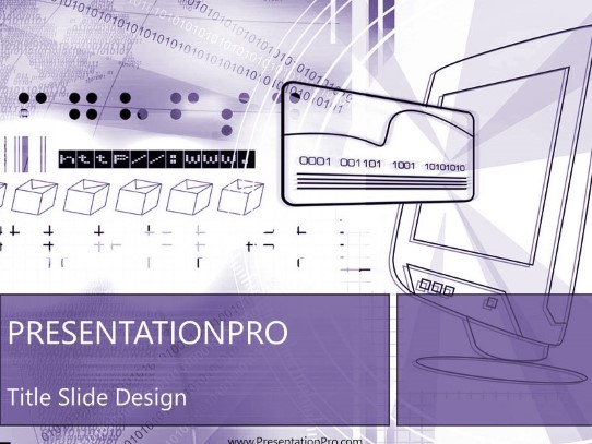 Online15 Purple PowerPoint Template title slide design