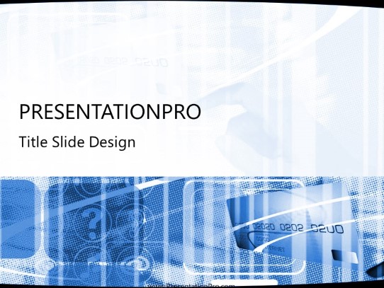 Online17 Blue PowerPoint Template title slide design
