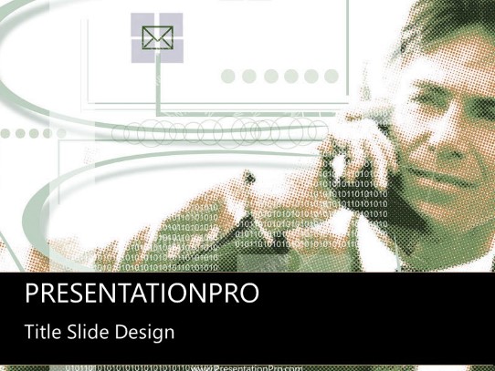 Online20 Orange PowerPoint Template title slide design