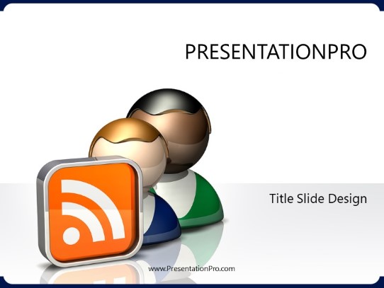 Rss Feed PowerPoint Template title slide design