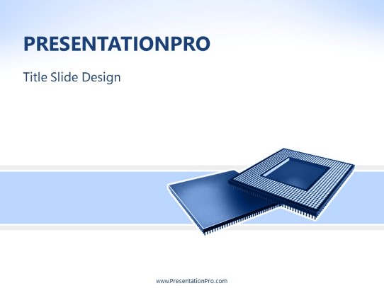 Semiconductor Blue PowerPoint Template title slide design