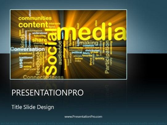 Social Media PowerPoint Template title slide design