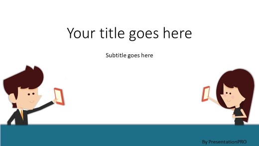The Selfie Widescreen PowerPoint Template title slide design