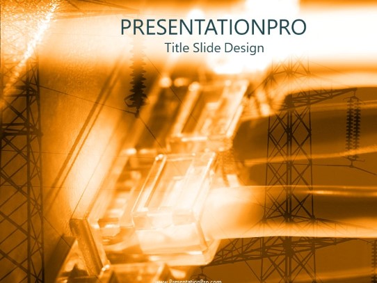 Comport Orange PowerPoint Template title slide design