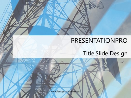 Satellite PowerPoint Template title slide design