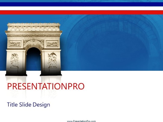 Arc De Triomphe PowerPoint Template title slide design
