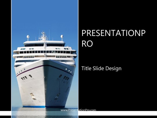 Cruise Ship Vacation PowerPoint Template title slide design