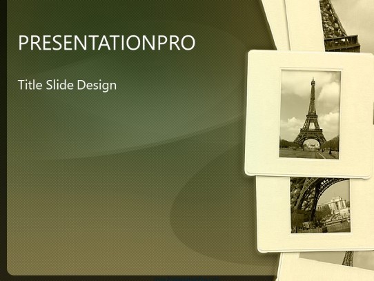 Eiffel PowerPoint Template title slide design