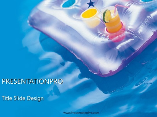 Float W Drink PowerPoint Template title slide design