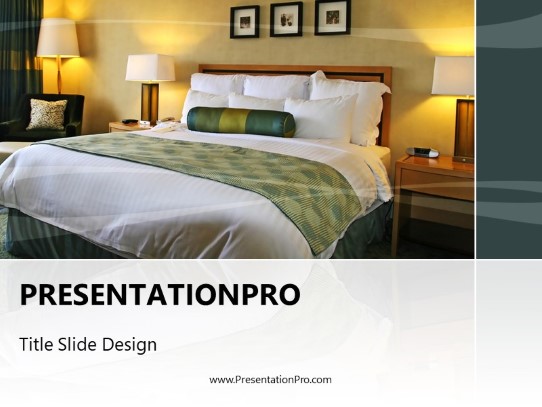 Luxurious Hotel Room PowerPoint Template title slide design