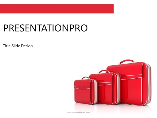 Red Suitcase PowerPoint Template title slide design