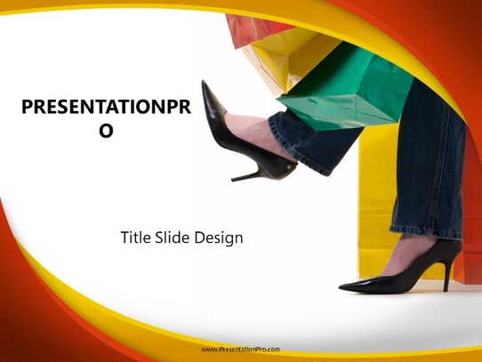 Shopping PowerPoint Template title slide design