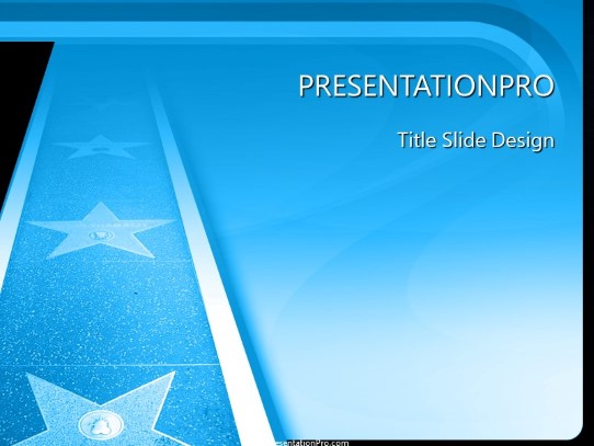 Walk Of Fame PowerPoint Template title slide design