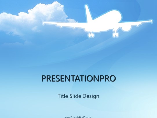 Airplane Icon PowerPoint Template title slide design