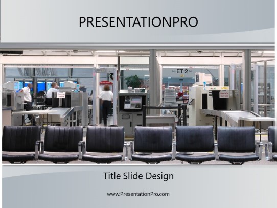 Airport Security PowerPoint Template title slide design