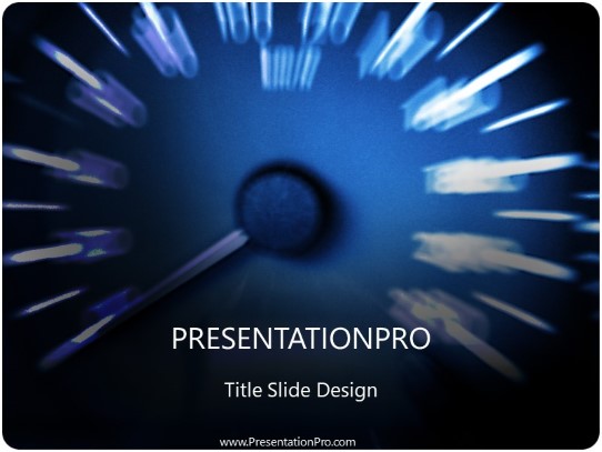 Blurry Speedometer PowerPoint Template title slide design