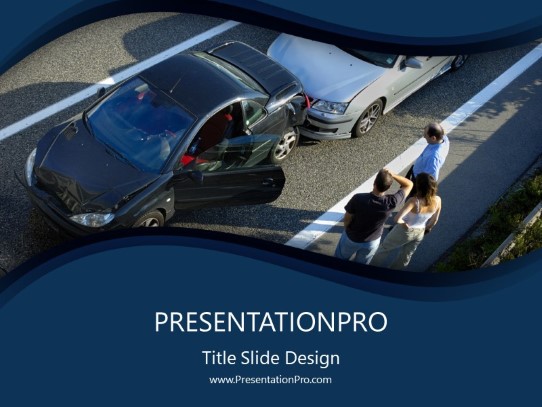 Car Crash PowerPoint Template title slide design