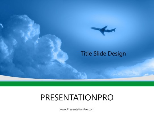 High Altitude Green PowerPoint Template title slide design