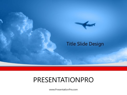High Altitude Red PowerPoint Template title slide design