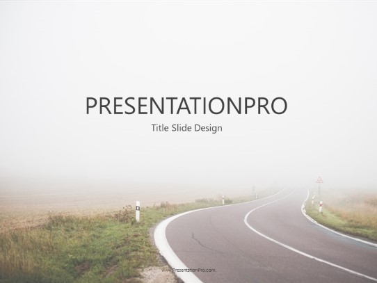 Misty Road 01 PowerPoint Template title slide design