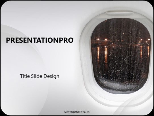 Rainy Takeoff PowerPoint Template title slide design