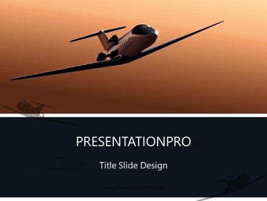Sky Fly PowerPoint Template title slide design