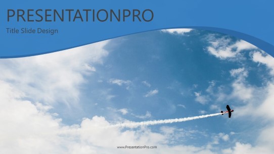 Small Plane 01 Widescreen PowerPoint Template title slide design