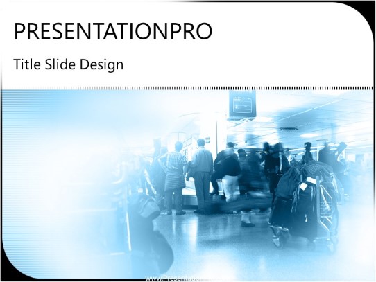 Travelers PowerPoint Template title slide design